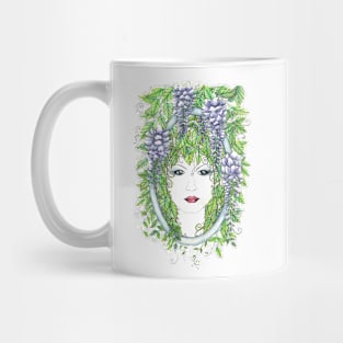 Purple Wisteria Green Woman Mug